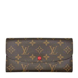 Louis Vuitton Monogram Emilie Wallet Red